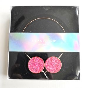 Skinny Dip Hot Pink Rose Gold Crystal Headphones NIB!